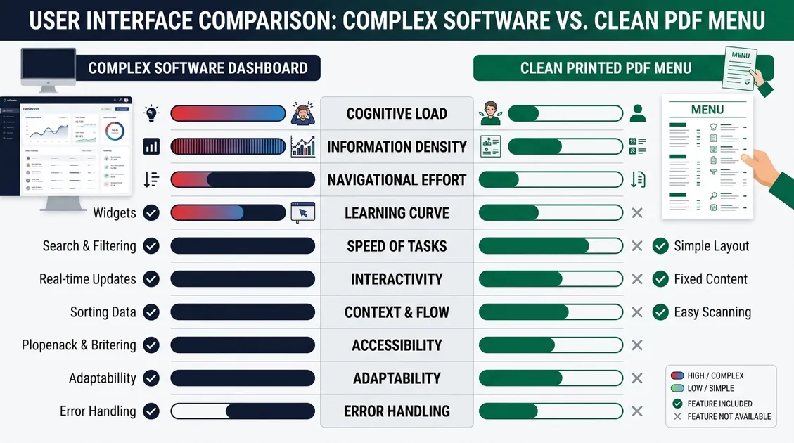 Printed cycle menu PDFs on kitchen table showing therapeutic diet variants