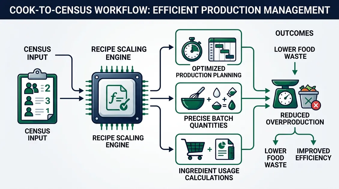 Cook-to-census portioning workflow diagram