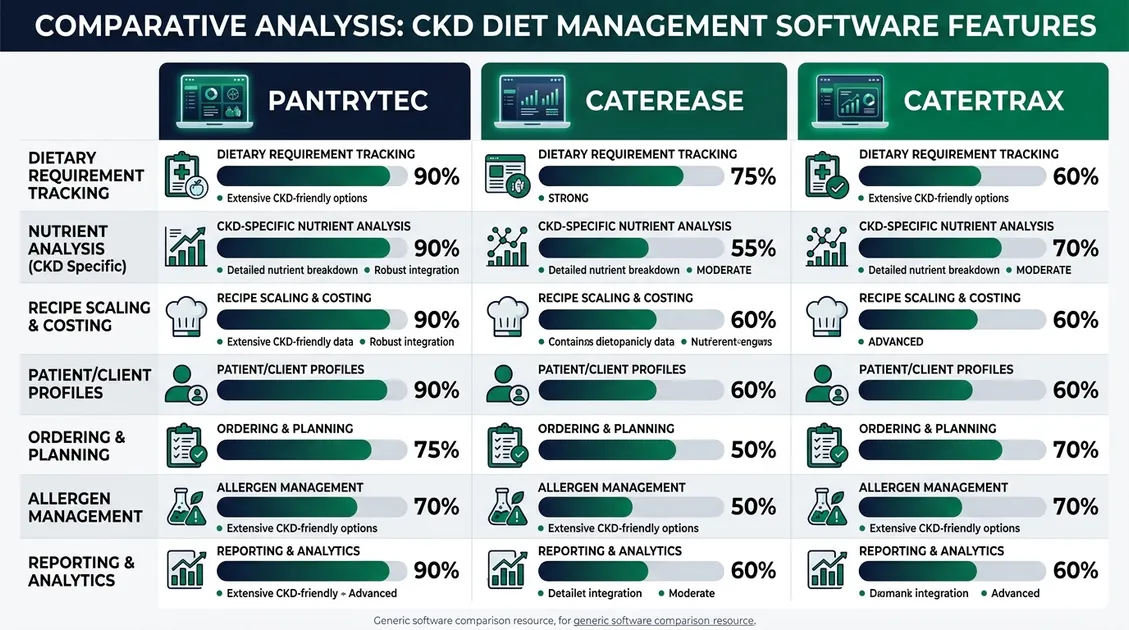 Dietitian-Approved Cycle Menus for Senior Care Facilities - Infographic showing CKD prevalence statistics and renal diet nutrient limits for senior care