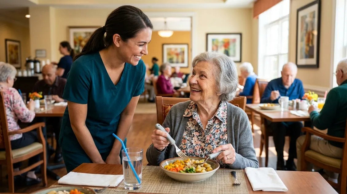 Pricing comparison chart showing PantryTec flat-rate versus per-resident menu service pricing