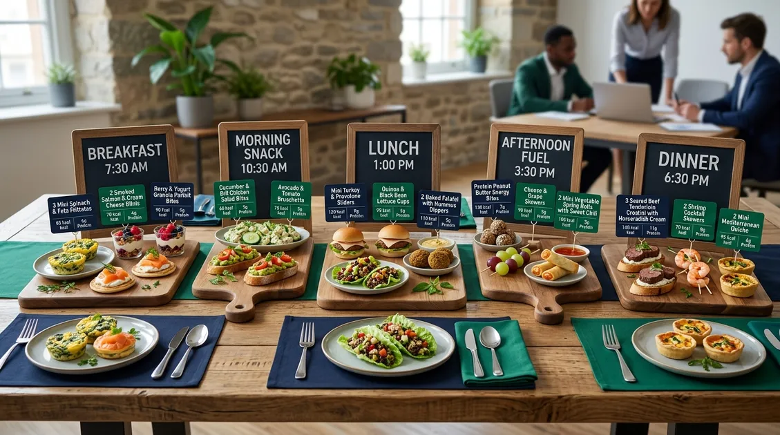 Full day of plated finger food meals for memory care with breakfast lunch dinner and snacks