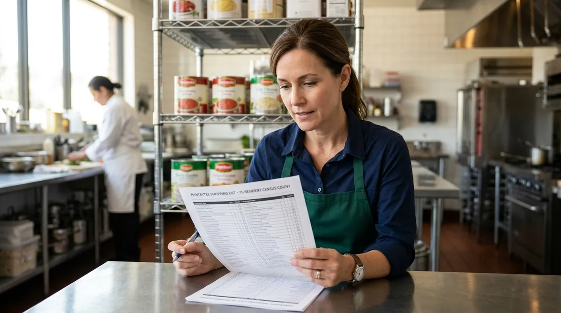 Infographic comparing meal repeat frequency between 4-week and 10-week cycle menus over one year
