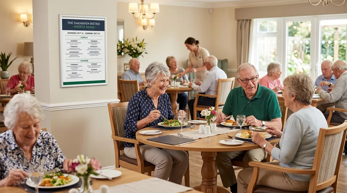 Diagram of single base menu extending into 8 therapeutic diet modifications